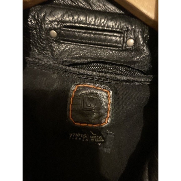 WILSONS LW Thinsulate Insulated 2 Layer HEAVY Leather Full Zip Coat Jacket Large - Picture 11 of 11